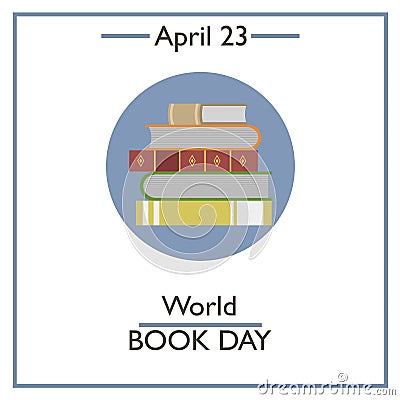 World Book Day, April 23 Vector Illustration