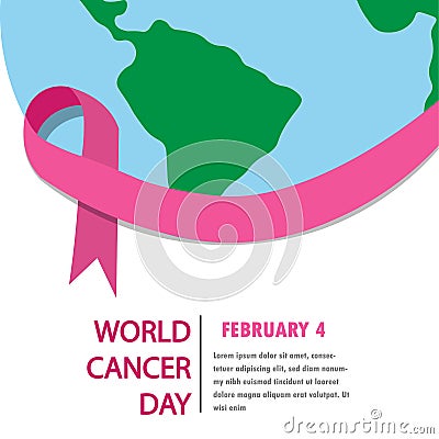 World Cancer Day 01 Vector Illustration