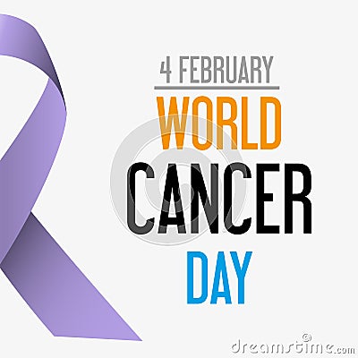World cancer day celebration of cancer awareness eps10 Vector Illustration