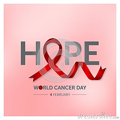4 february world cancer day concept design vector illustration Vector Illustration