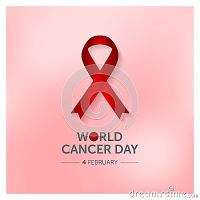 4 february world cancer day concept design vector illustration Vector Illustration