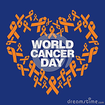 World cancer day vector template Stock Photo