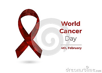 World Cancer Day for web and printing Vector Illustration