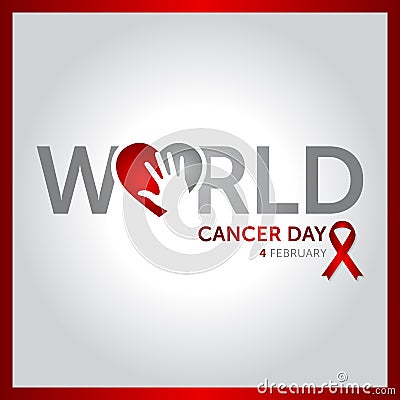 4 february world cancer day concept design vector illustration Vector Illustration