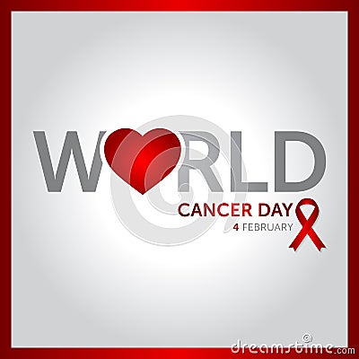 4 february world cancer day concept design vector illustration Vector Illustration