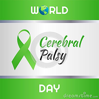 World cerebral palsy day vector illustration Vector Illustration