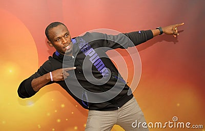 World champion athlete Usain Bolt Editorial Stock Photo