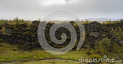 World chasm in Iceland Stock Photo