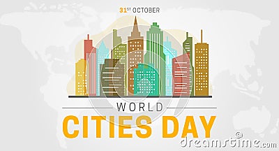 World Cities Day Background Illustration Vector Illustration