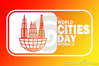 World Cities Day Vector Illustration