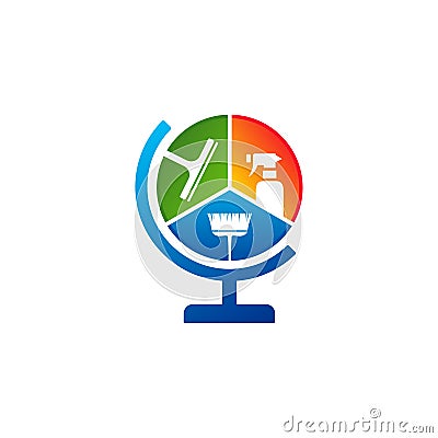 World Clean logo vector template, Creative Clean logo design concepts Vector Illustration