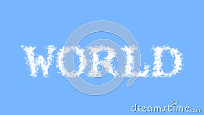 World cloud text effect sky isolated background Stock Photo