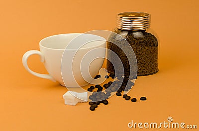 World coffee day with white cup Stock Photo