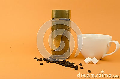 World coffee day with white cup Stock Photo