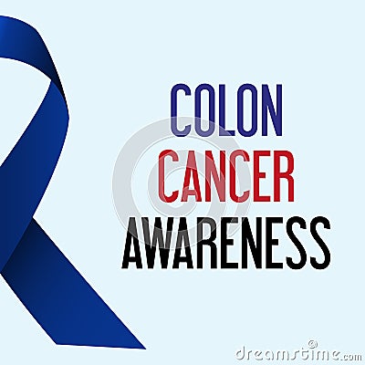 World colon cancer day awareness poster Vector Illustration