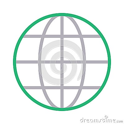 World colour line vector icon Vector Illustration