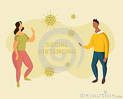 World communication. friend, couple long distance relationship. Vector Illustration