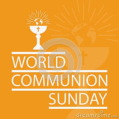 world communion Sunday, on the first Sunday of every October Vector Illustration