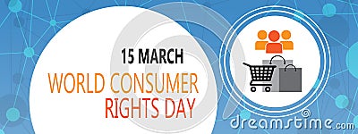 World consumer rights day on March 15 background Vector Illustration