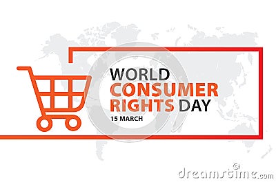 World consumer rights day 15 march. logo design. Vector Illustration