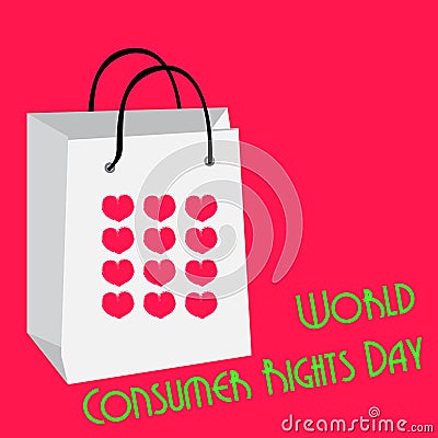 World consumer rights day vector minimal concept Vector Illustration