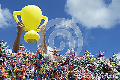 World Cup Brazil Good Luck Trophy Stock Photo