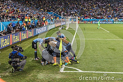 World Cup Brazil 2014 - Uruguay 2 X 1 England Editorial Stock Photo