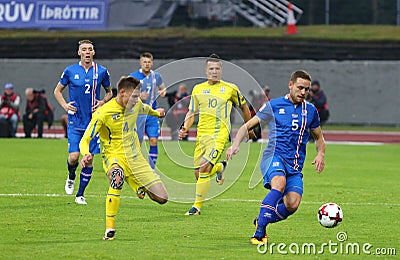 World Cup 2018 Qualifying: Iceland v Ukraine in Reykjavik Editorial Stock Photo