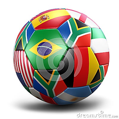 World Cup soccer ball Cartoon Illustration