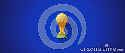 World cup soccer trophy vector icon Vector Illustration