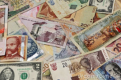 World Currencies Stock Photo