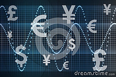 World Currencies Business Abstract Background Stock Photo