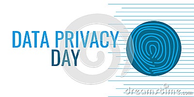 World Data Privacy day January 28 illustration. Vector Illustration