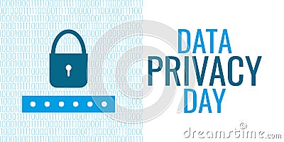 World Data Privacy day January 28 illustration. Vector Illustration