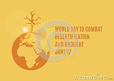 World Day to Combat Desertification and Drought vector Vector Illustration