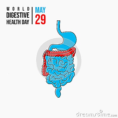 World digestive health day Vector Illustration