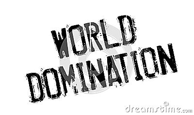 World Domination rubber stamp Vector Illustration