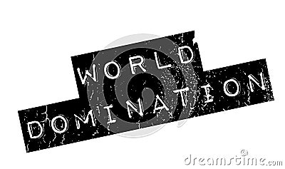 World Domination rubber stamp Vector Illustration