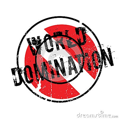 World Domination rubber stamp Vector Illustration