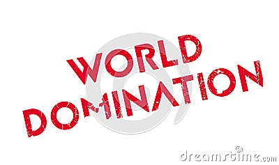 World Domination rubber stamp Vector Illustration