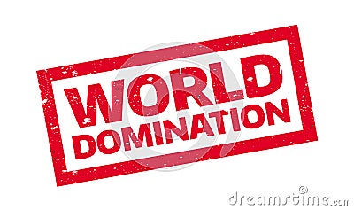 World Domination rubber stamp Vector Illustration