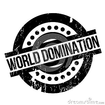 World Domination rubber stamp Vector Illustration