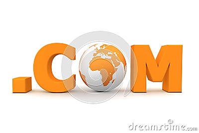 World Dot Com Orange Stock Photo