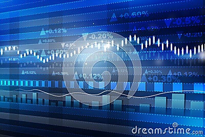 World economics graph Stock Photo