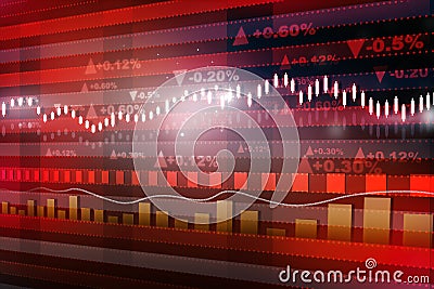 World economics graph Stock Photo