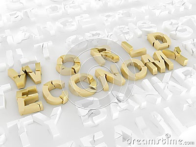 World economy crisis Stock Photo