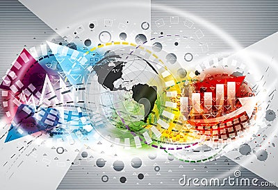 World economy illustration Stock Photo