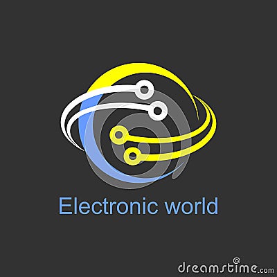 World electronic logo Stock Photo