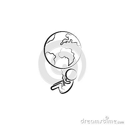 World, embryo icon. Element of biology icon for mobile concept and web apps. Hand drawn World, embryo icon can be used for web and Stock Photo