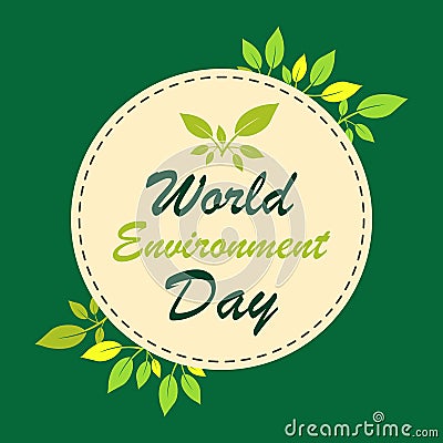 World environment day background color green Vector Illustration